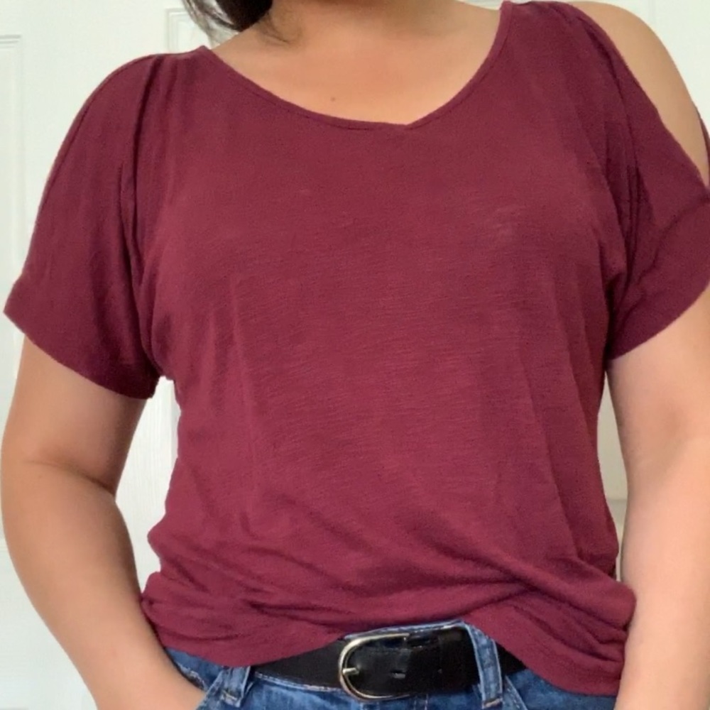 Burgundy t-shirt